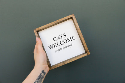 Cats Welcome (people tolerated) Framed Print