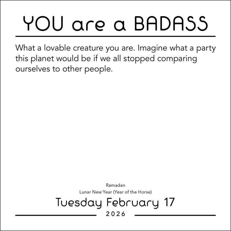 You Are a Badass 2026 Day-to-Day Calendar by Jen  Sincero