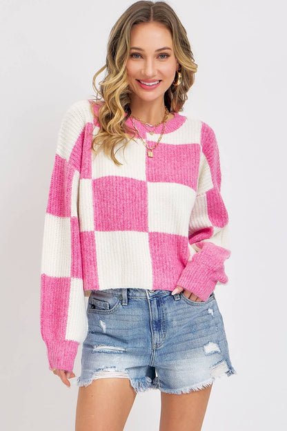 Cozy Grid Sweater