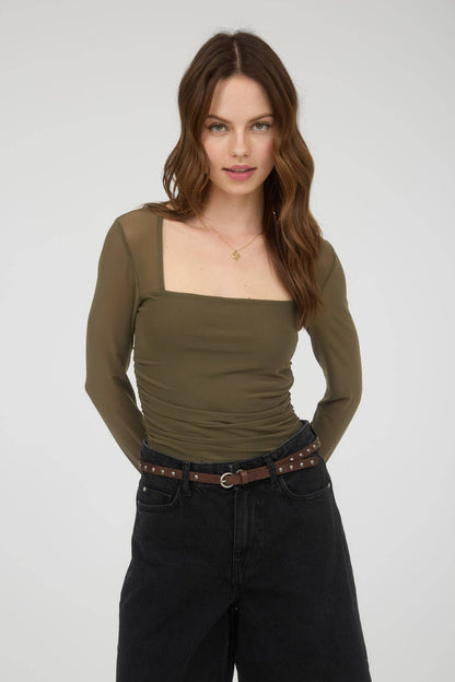 Sydney Square Neck LS Top