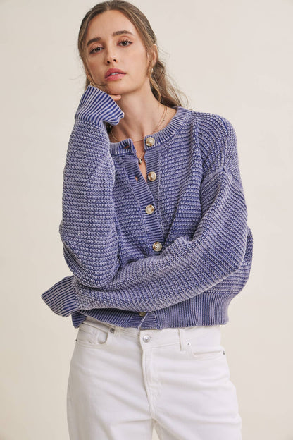 Mineral Waffle Cardigan
