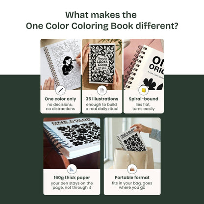 One Color Coloring Book - Love Edition