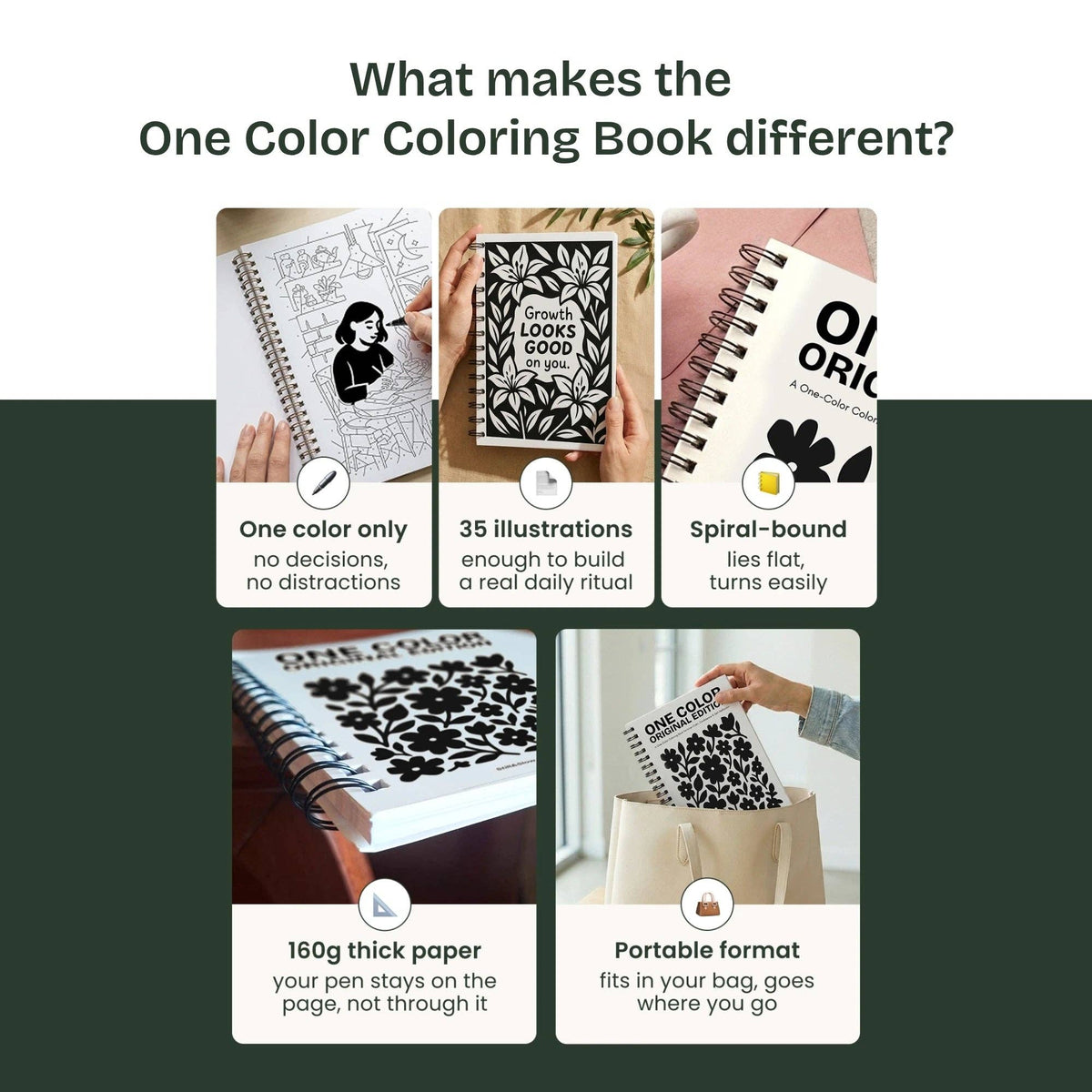 One Color Coloring Book - Wellness Edition