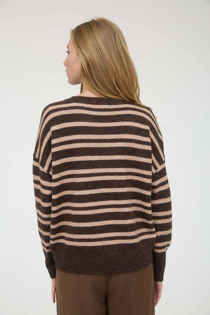 Stripe Front Seam Sweater