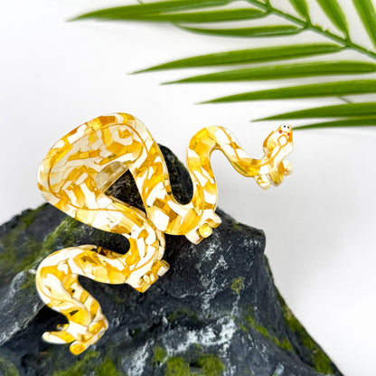 Yellow Python Hair Clip