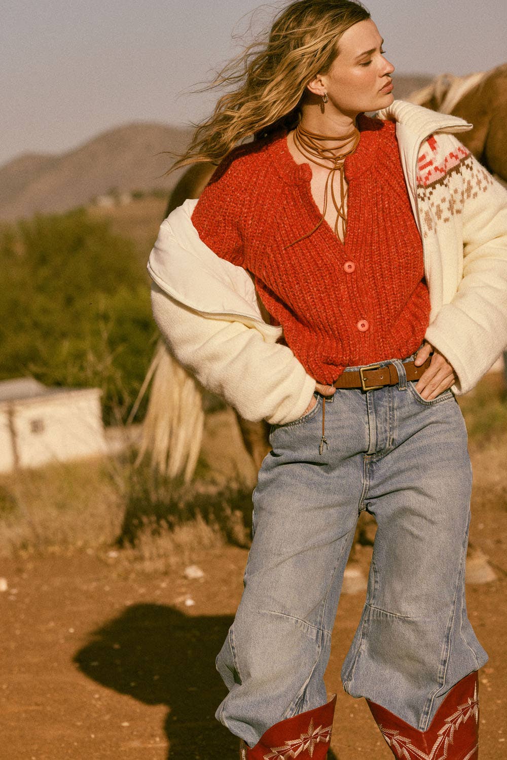 Confetti Button-Front Cardigan