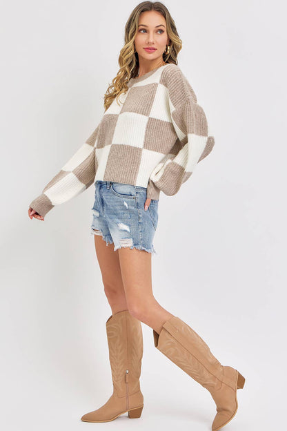 Cozy Grid Sweater