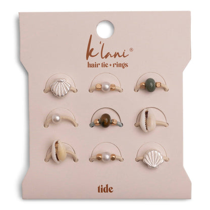 "Tide" Seashell Beach Vibe Hair Tie Rings