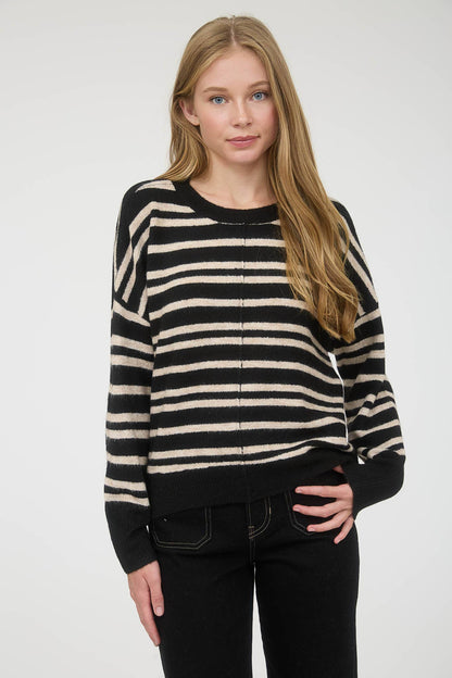 Stripe Front Seam Sweater