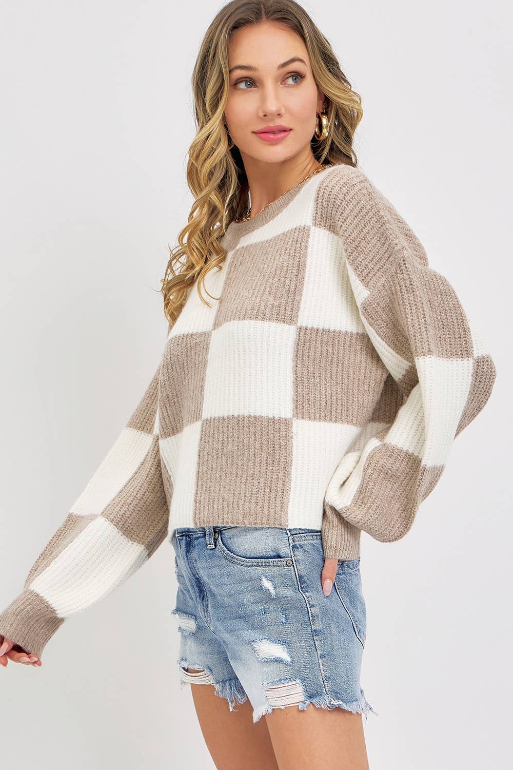 Cozy Grid Sweater