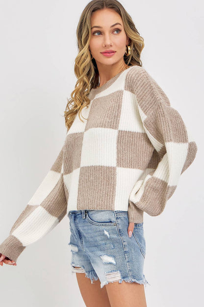 Cozy Grid Sweater