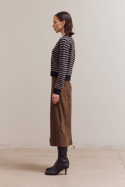 Essential Striped Button Up Cardi