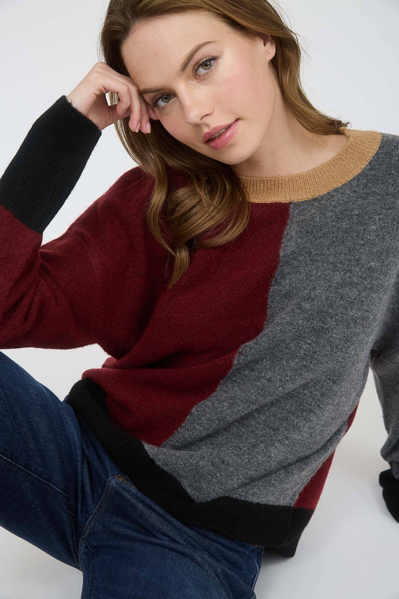 Relaxed Colorblock Sweater