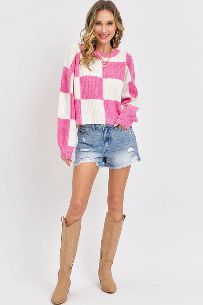 Cozy Grid Sweater