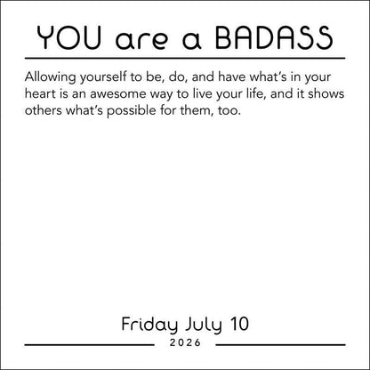 You Are a Badass 2026 Day-to-Day Calendar by Jen  Sincero