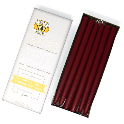 12" Hand Dipped Taper Candles USA Made
