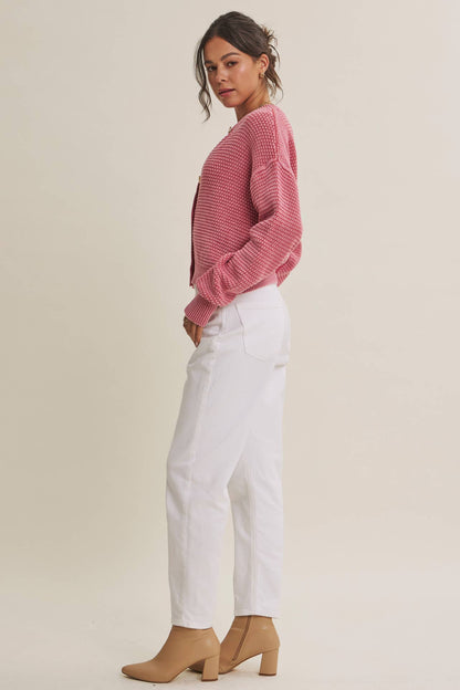 Mineral Waffle Cardigan