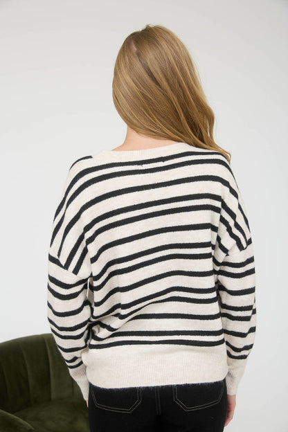 Stripe Front Seam Sweater