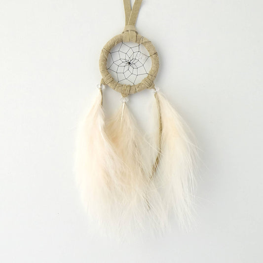 1.5" Tan Fluffy Dream Catcher