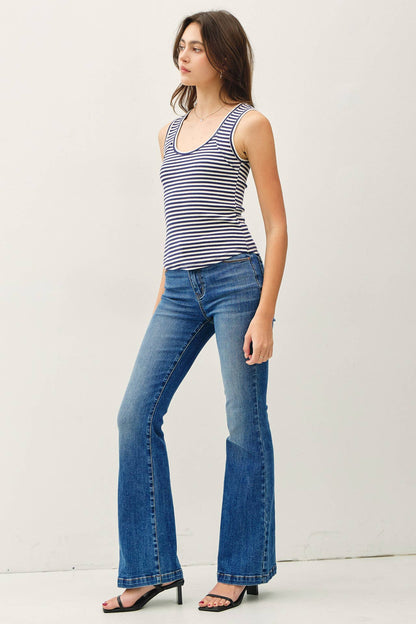 Camile Ribbed Cotton Tank