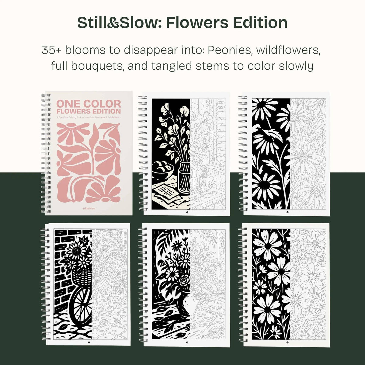 One Color Coloring Book - Flowers Edition