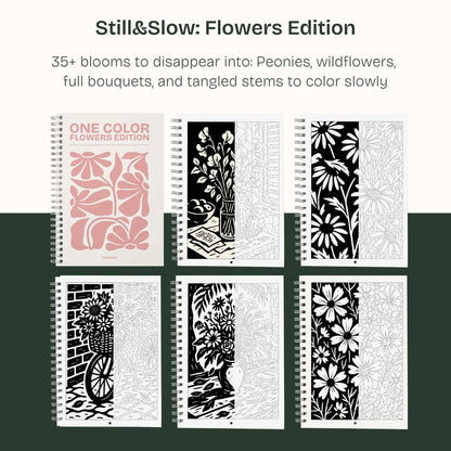 One Color Coloring Book - Flowers Edition