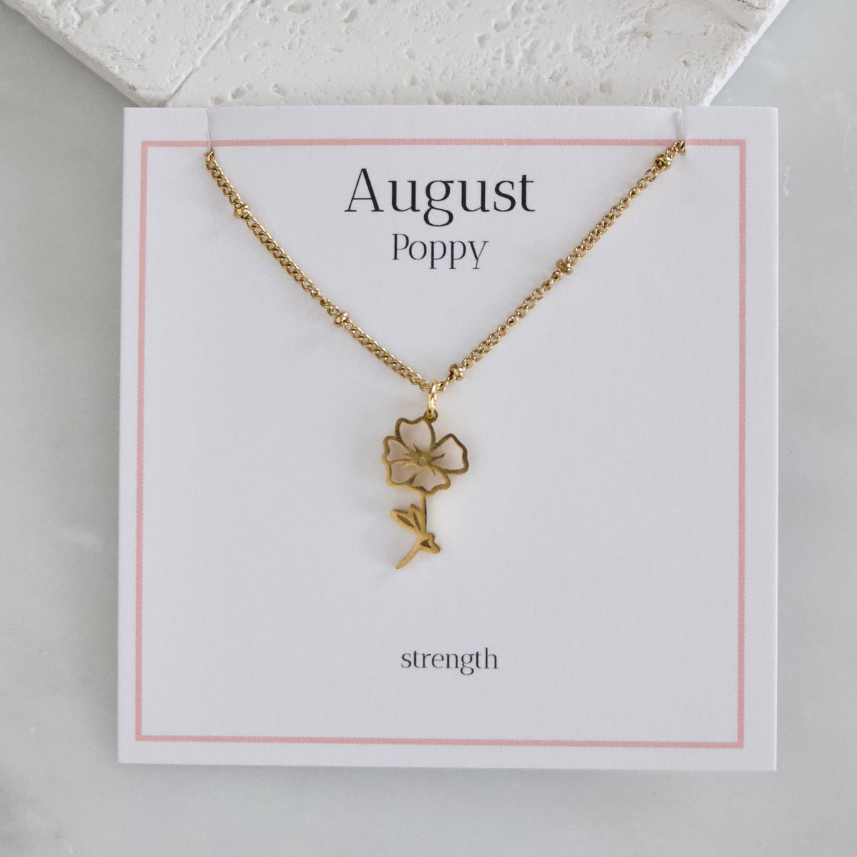 Birth Flower Necklaces - Waterproof