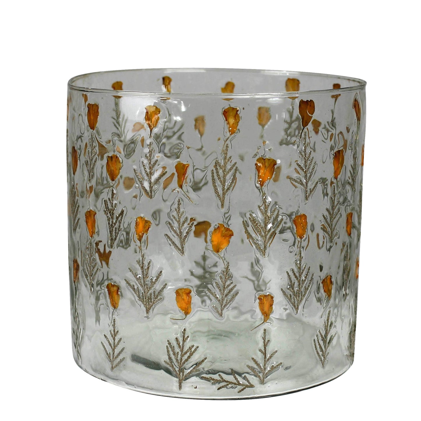 Tiny Flower Hurricane, Glass - Med