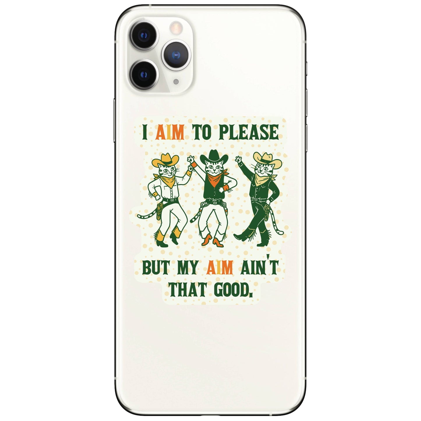 I Aim To Please Cat Sticker