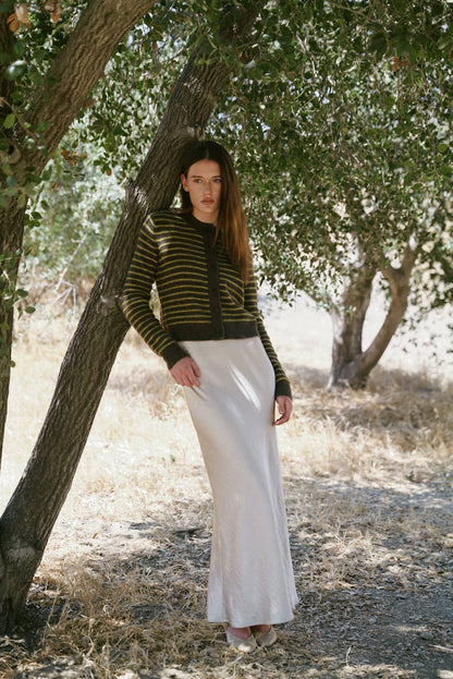 Essential Striped Button Up Cardi