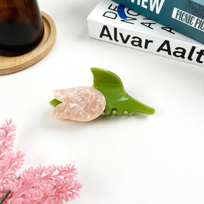 Acetate tulip claw clip flower hair clips