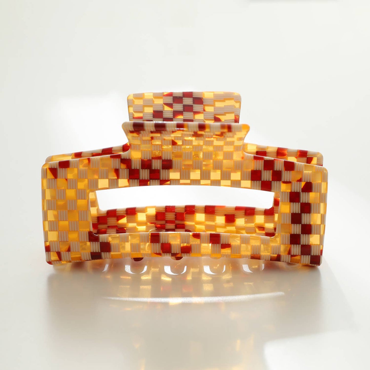 Golden Checkerboard Large - Assorted Claw Clips