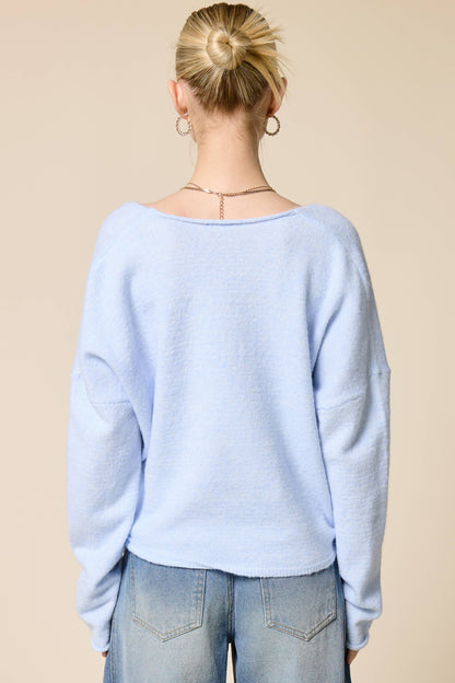 Soft V Neck Button Up Cardigan