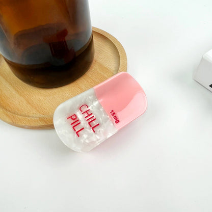 Acetate Pill Hair Clips