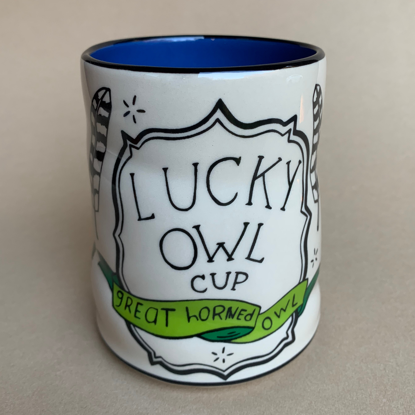 Lucky Great Horned Owl Mug - XL
