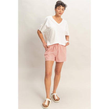 Coastal Ease Stripe Shorts