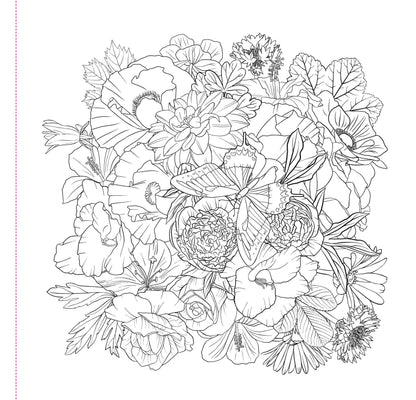 Wildflowers Adult Coloring Book,Wildflowers Adult Coloring Book