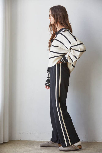 The Weekend Stripe Polo Sweater
