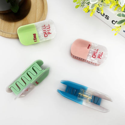 Acetate Pill Hair Clips
