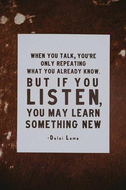 Dalai Lama Quote Print