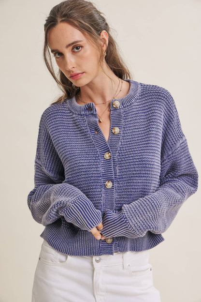 Mineral Waffle Cardigan