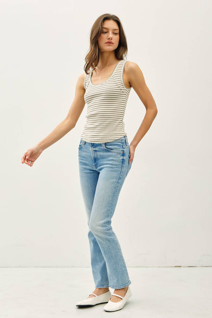 Camile Ribbed Cotton Tank