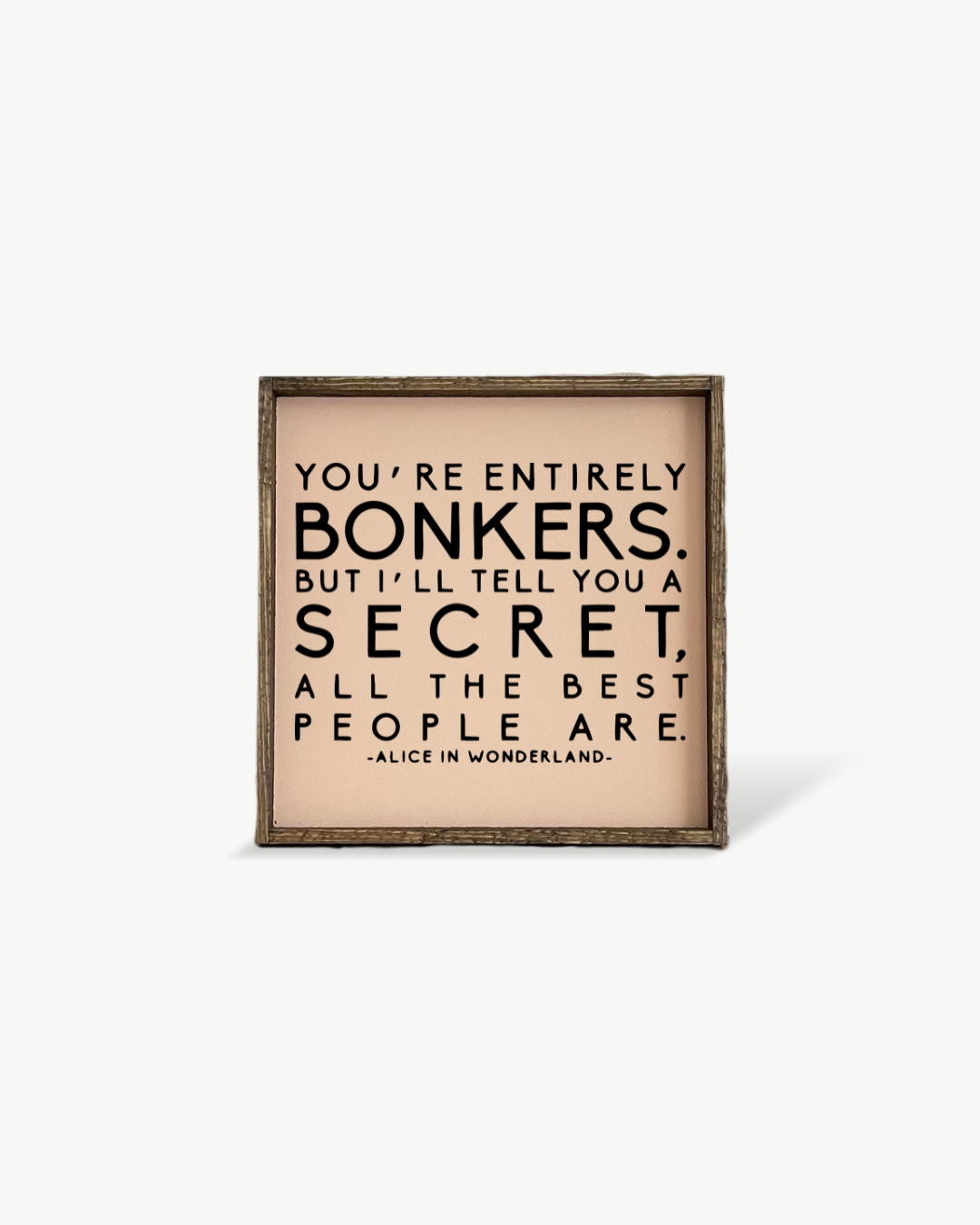 Alice in Wonderland Quote Framed Print – Whimsical Wall Art