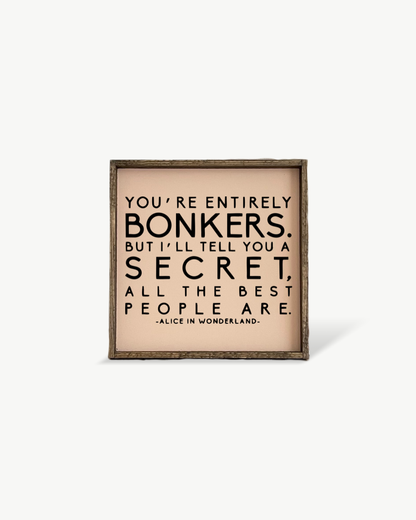 Alice in Wonderland Quote Framed Print – Whimsical Wall Art