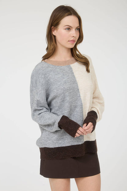 Relaxed Colorblock Sweater