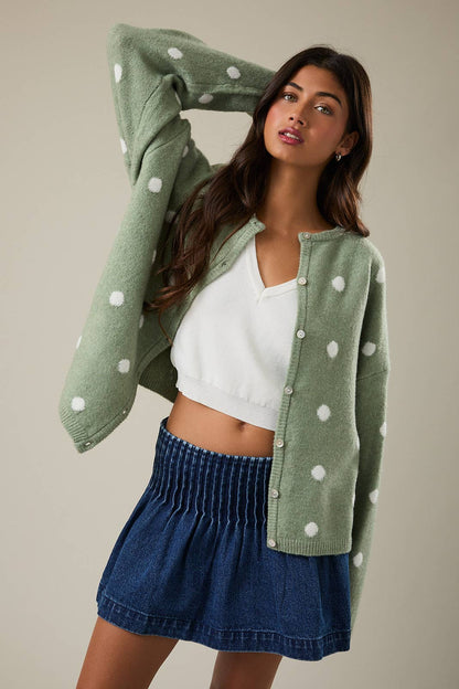 Harbor Dot Sweater Cardigan