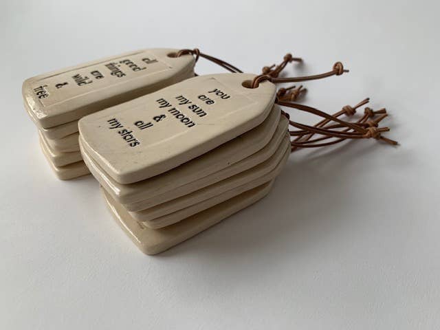 Ceramic Quote Tag: remember who you are