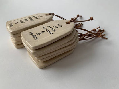 Ceramic Quote Tag: remember who you are