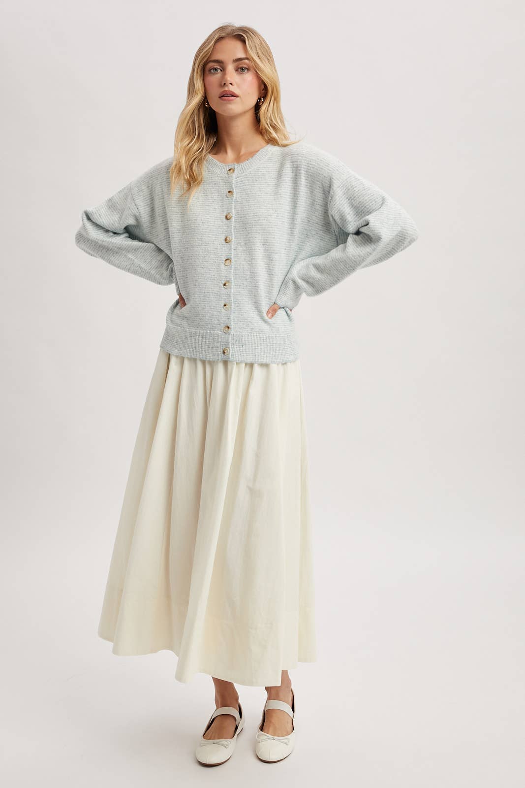 Sally Striped Button Up Sweater