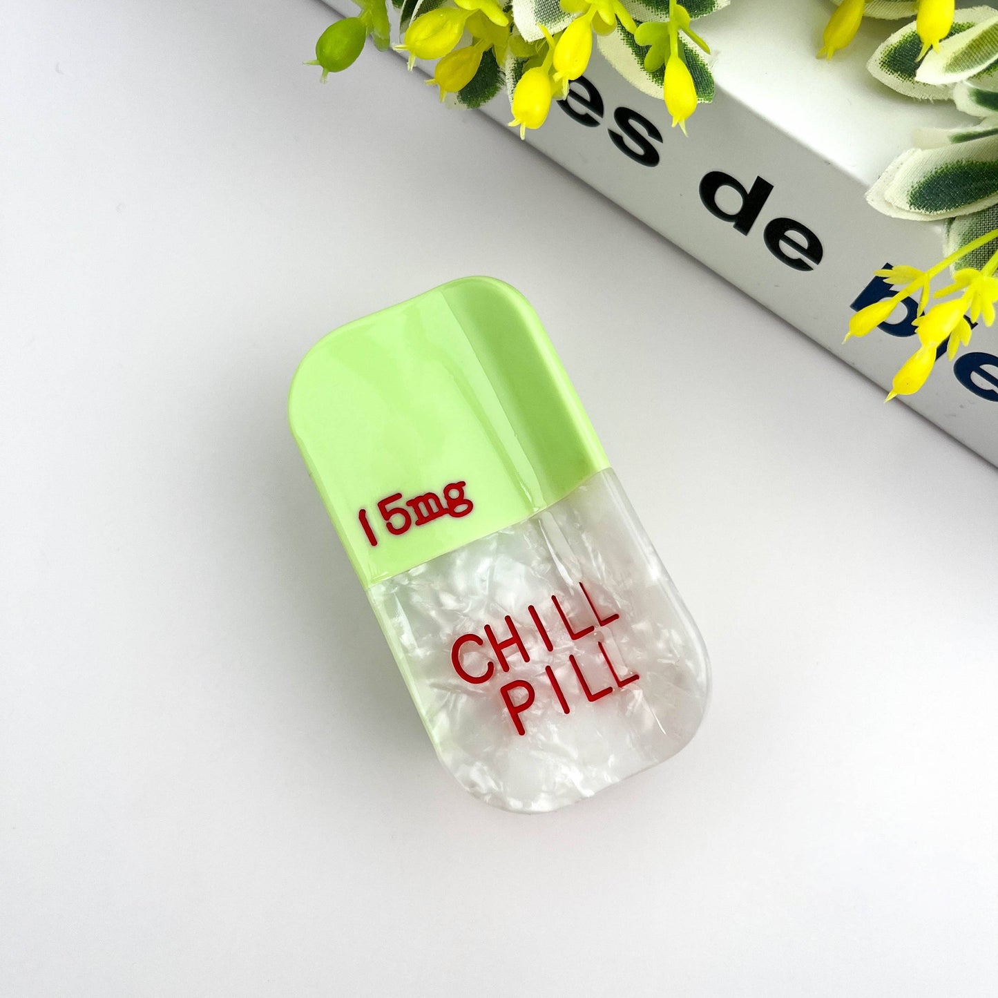 Acetate Pill Hair Clips